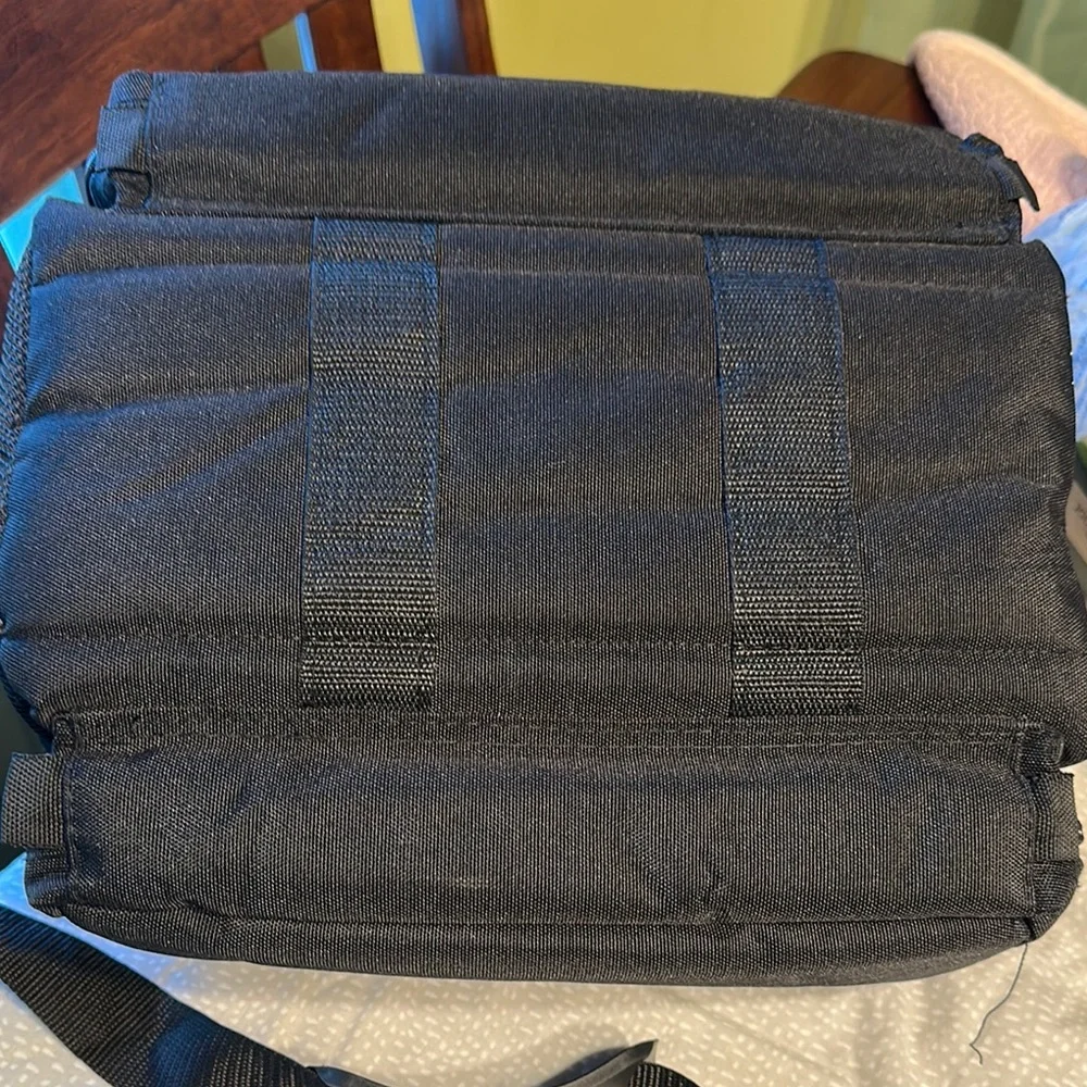 Black Duffel Bag with Rigid Structure and Durable Fabric